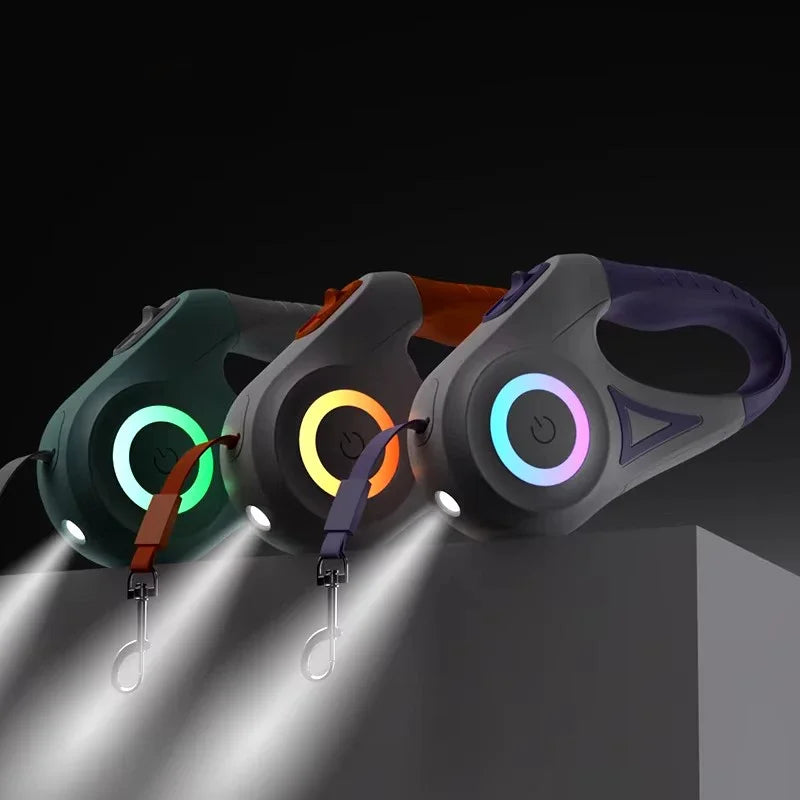 Booteely Automatic Retractable Dog Leash With Led Light