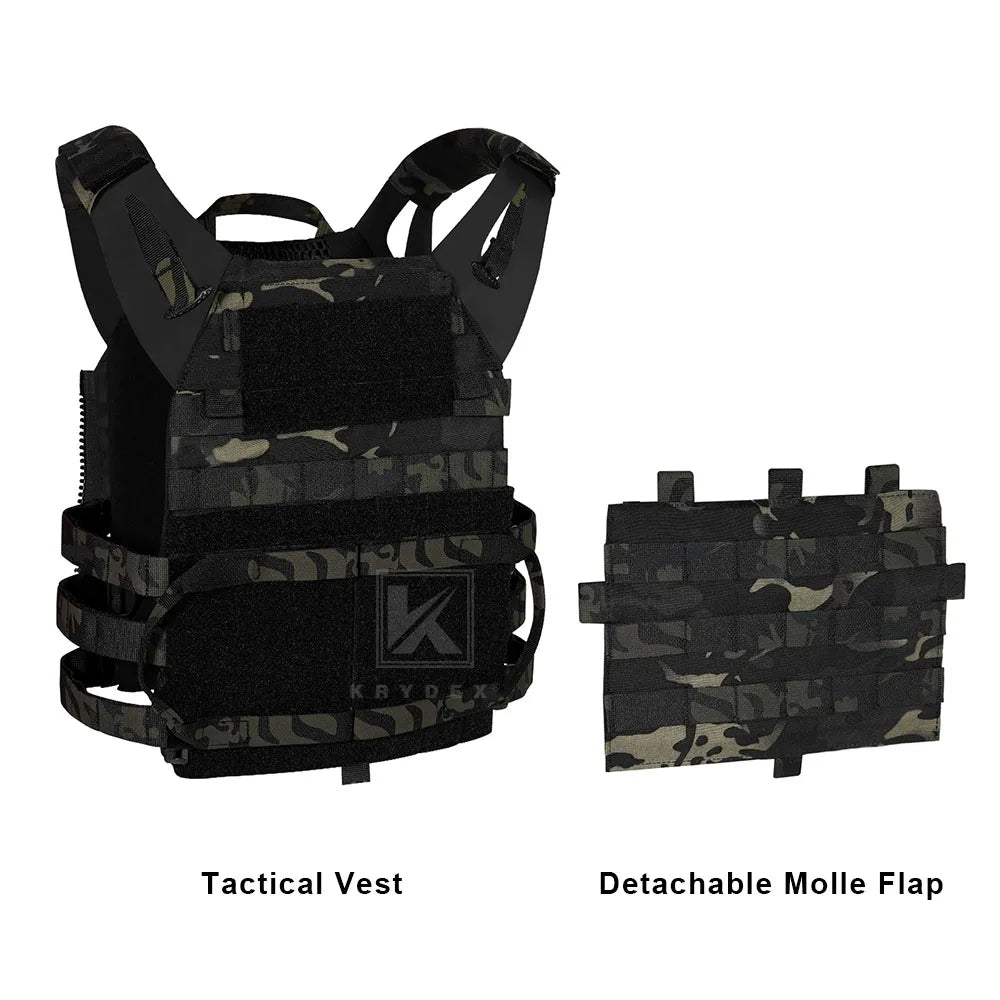 KRYDEX 500D Nylon Tactical Plate Carrier MOLLE Vest