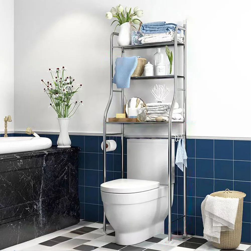 Studyset Over Toilet Storage Shelf 2 To 3 Tier Freestanding Metal Bathroom Organizer With Paper Holder