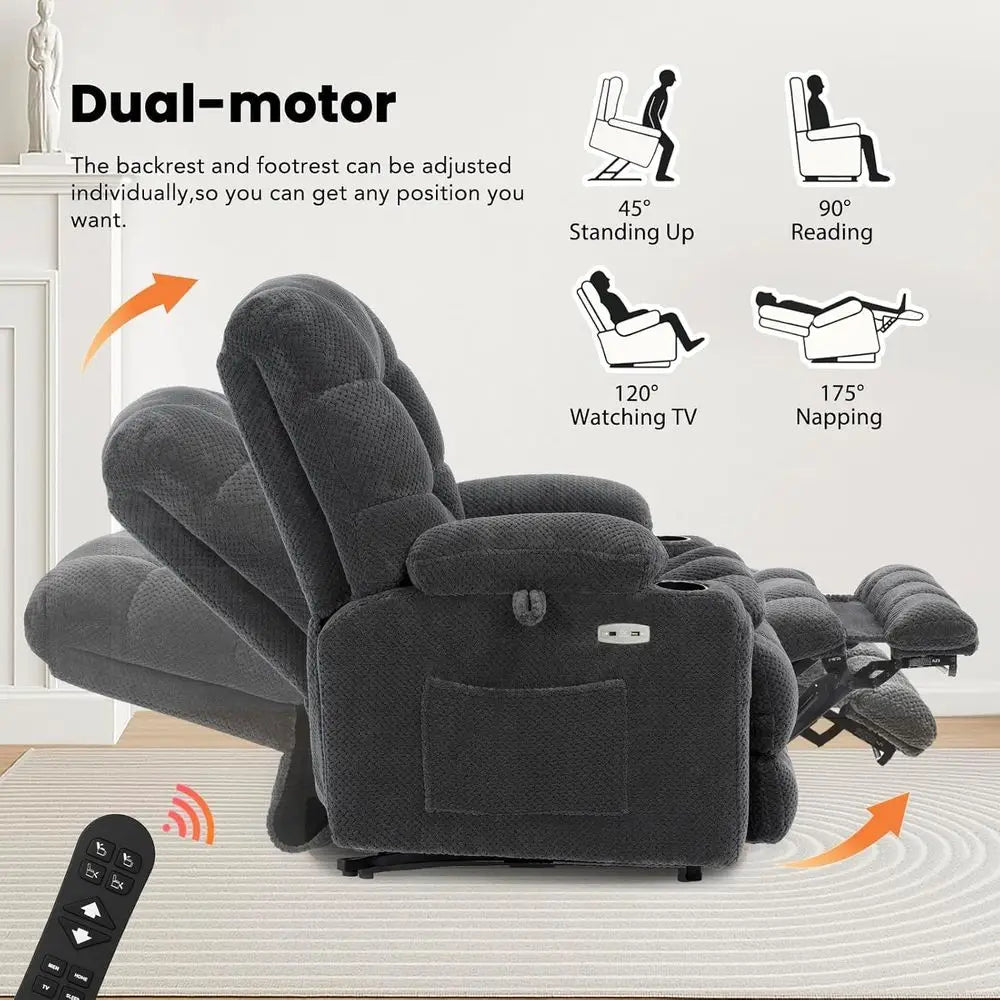 ZHUXIANG Motor Lay Flat Power Lift Recliner Chair With Massage