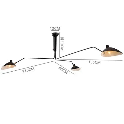 Mouille Nordic Spider Ceiling Lamp LED Iron For Home Decor Modern Living Room Ideas