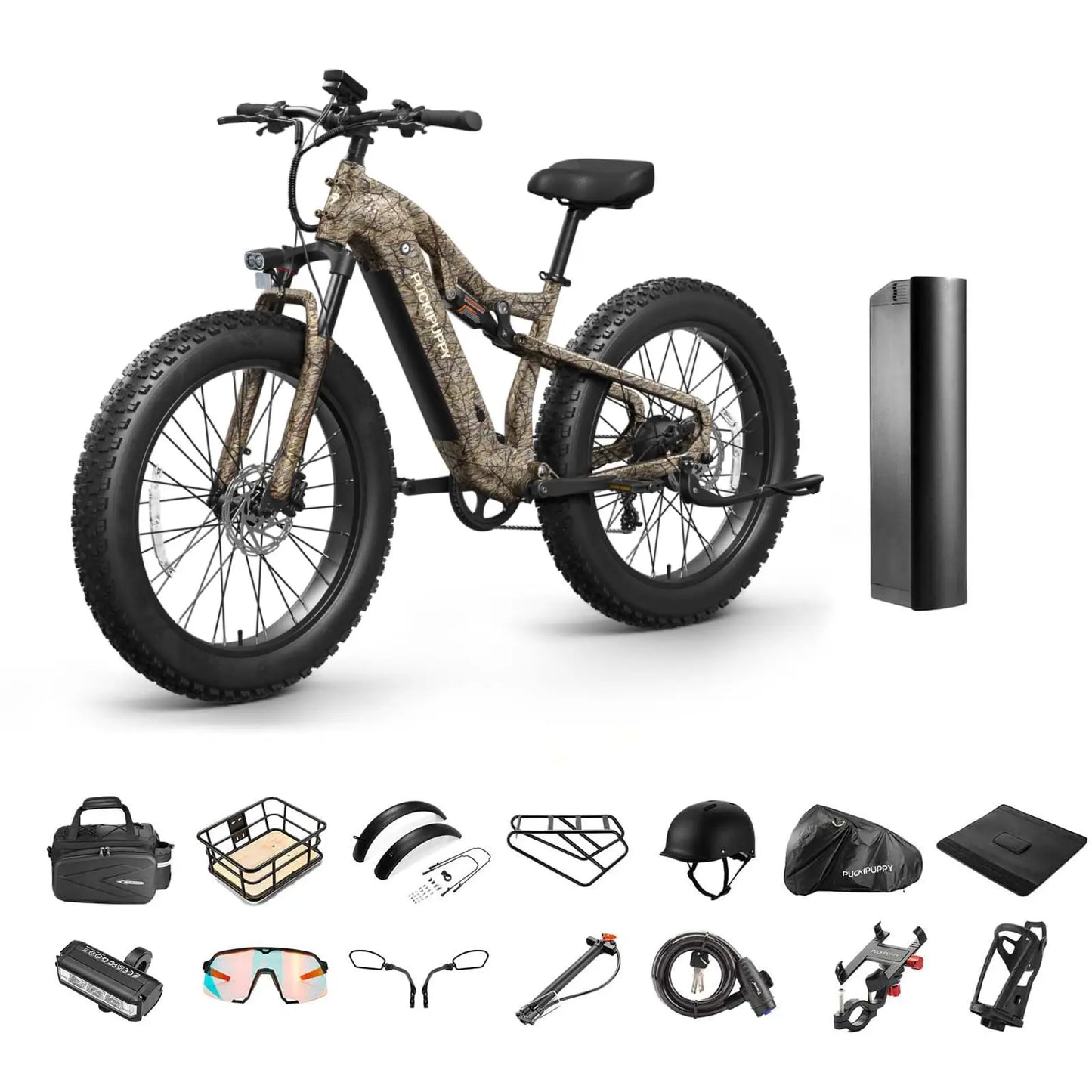 PUCKIPUPPY Labrador Pro Electric Mountain Bike 1350W 48V 20Ah