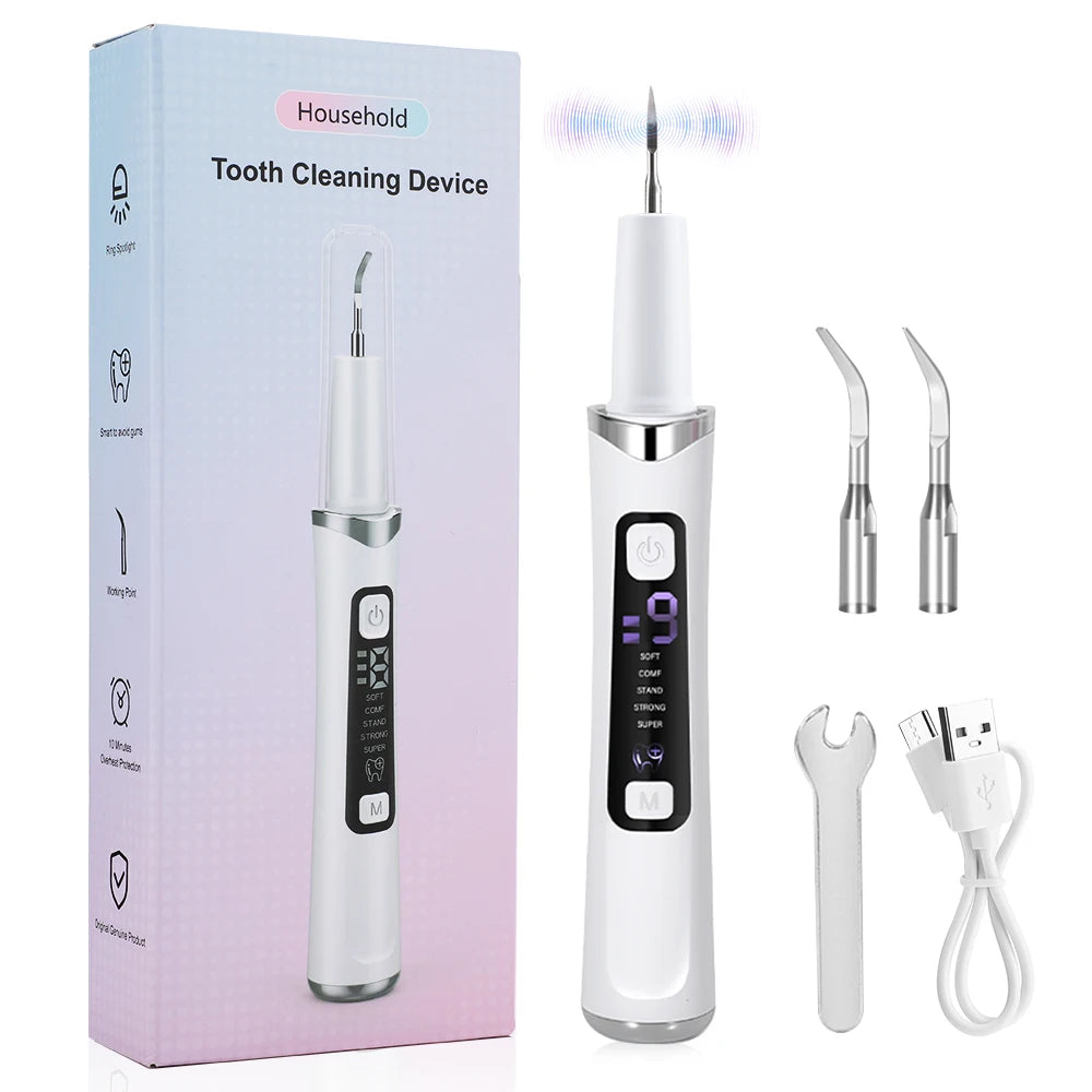 Ms.Dear Electric Ultrasonic Dental Scaler With 5 Modes Tartar Calculus Removal Teeth Whitening Oral Care