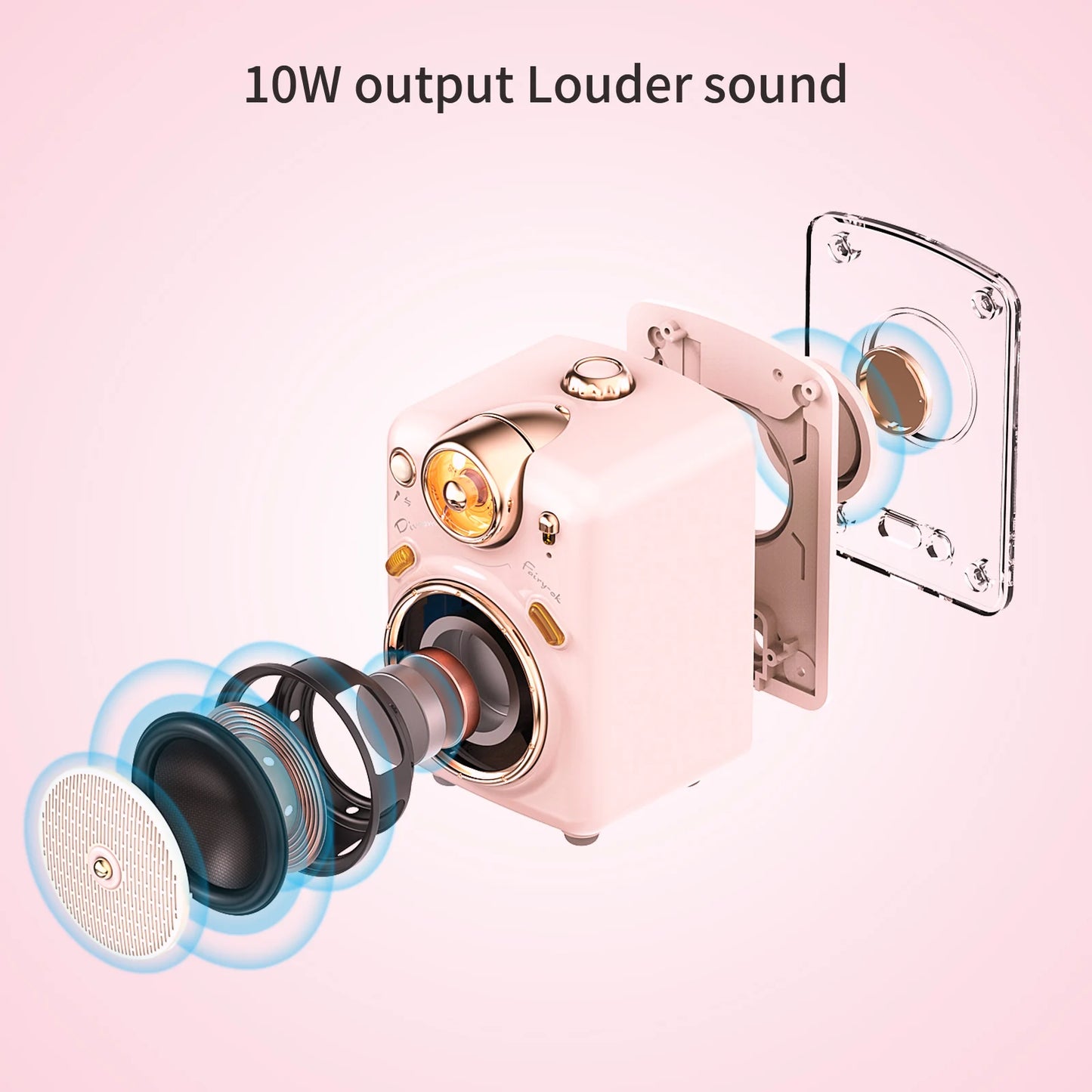 Divoom Fairy-OK Retro Mini Bluetooth Karaoke Speaker With Microphone