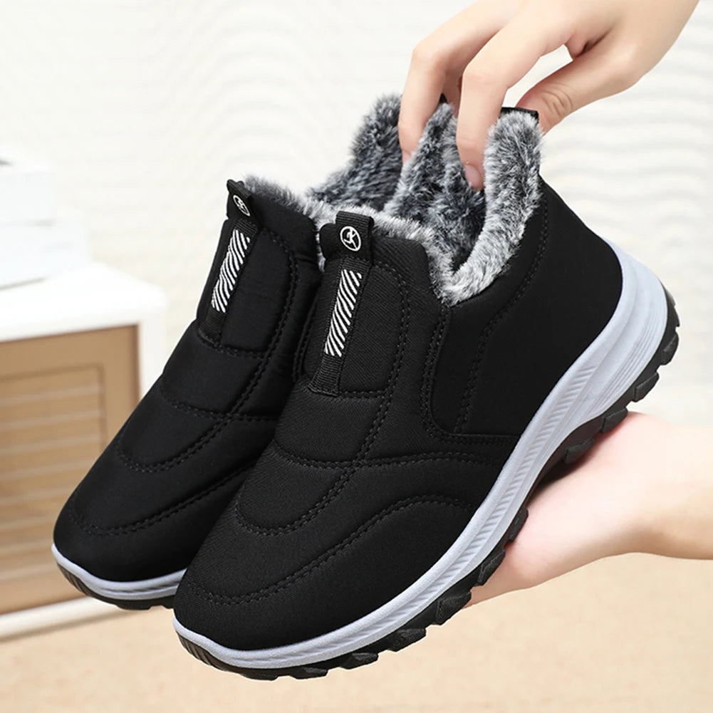 Warm Thermal Ankle Boots Non Slip Walking Shoes For Men