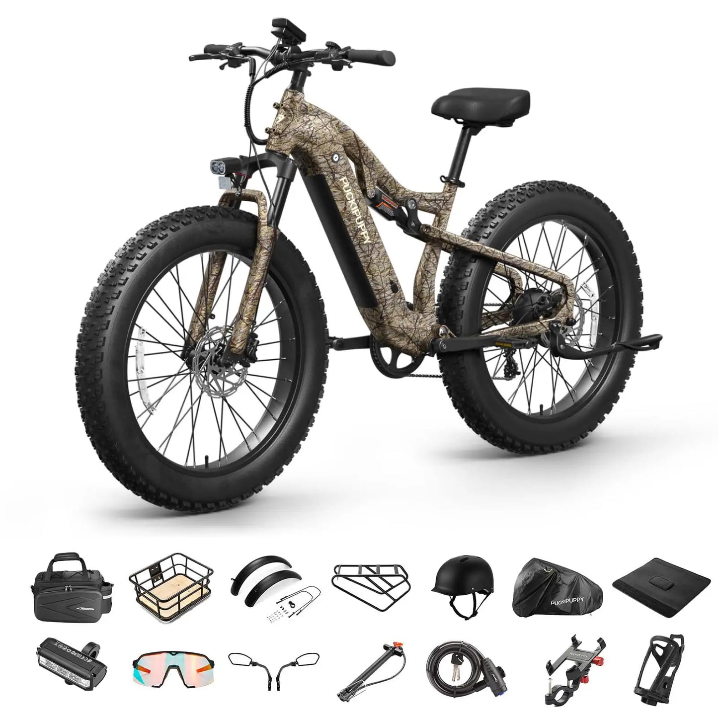 PUCKIPUPPY Labrador Pro Electric Mountain Bike 1350W 48V 20Ah