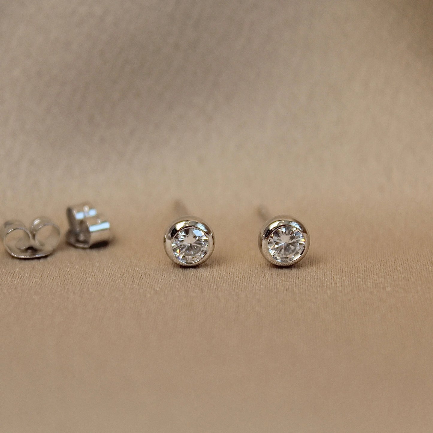 Moissanite 925 Sterling Silver Stud Earrings For Women