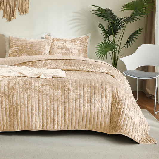 Bed Cover Mattress Topper Velvet Quilted Set For Home Use