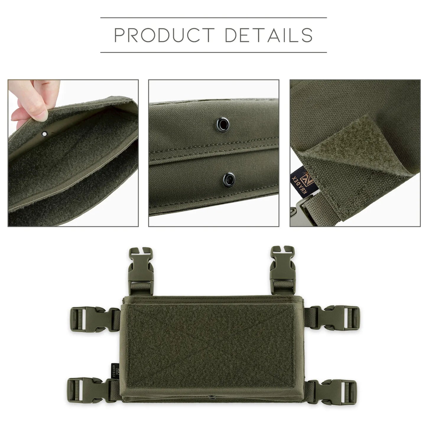 KRYDEX Tactical Micro Fight Chassis Front Panel Mag Pouch