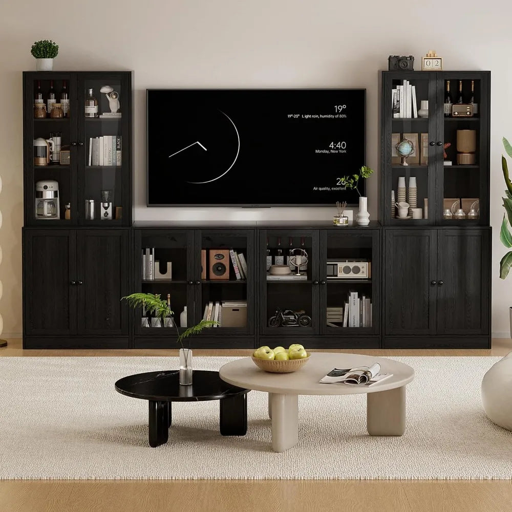 TV Stand With Bookshelves Living Room Entertainment Center