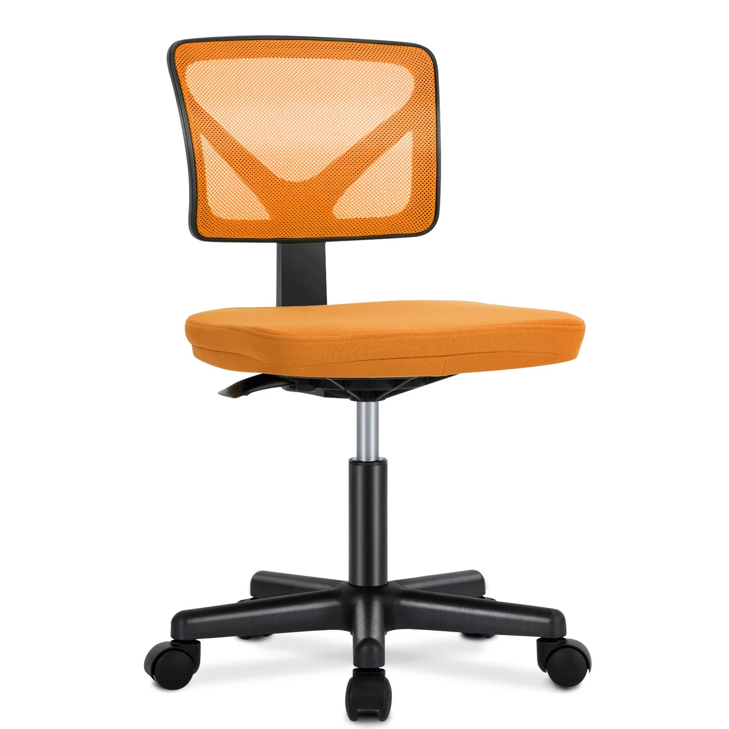 JHK Armless Mesh Office Chair With Lumbar Support 360 Swivel