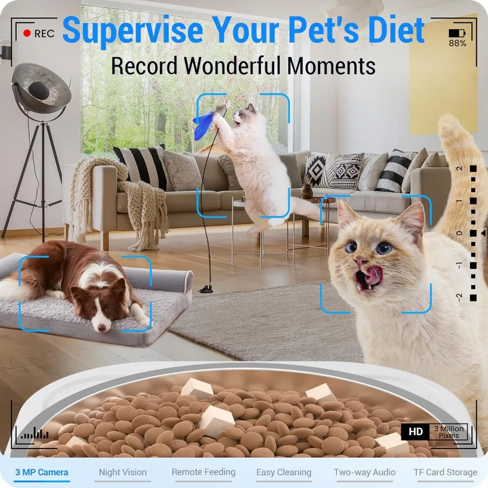Automatic Cat Feeder With 2K Camera And 5G WiFi Pro
