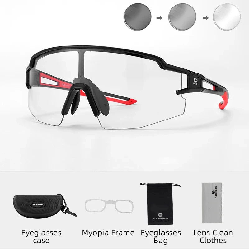 ROCKBROS Cycling Glasses Photochromic Polarized Lenses UV400 Protection Eyewear Elite