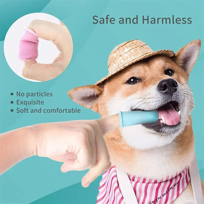 Silicone Finger Toothbrush For Dogs And Cats Pet Dental Cleaning