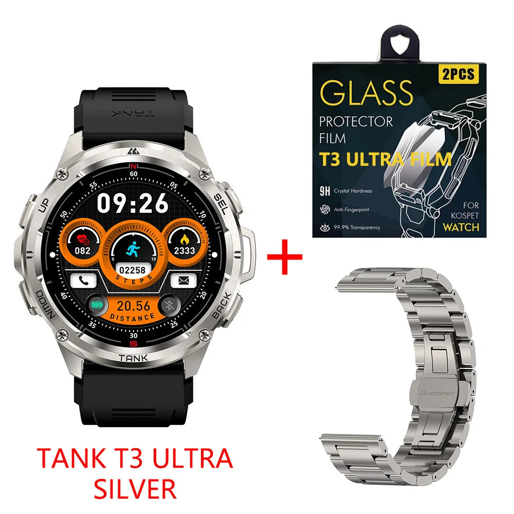 KOSPET Tank T3 Ultra GPS Smartwatch for Men Altimeter Barometer