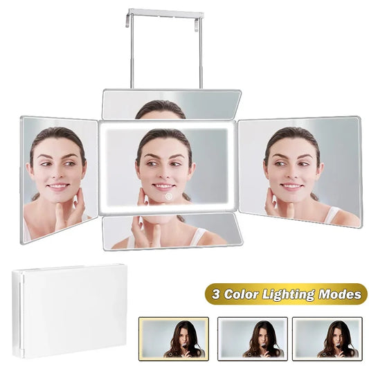 5 Way SelfHaircutting CosmeticMirror and Shaving with Adjustable Magnified Illumination