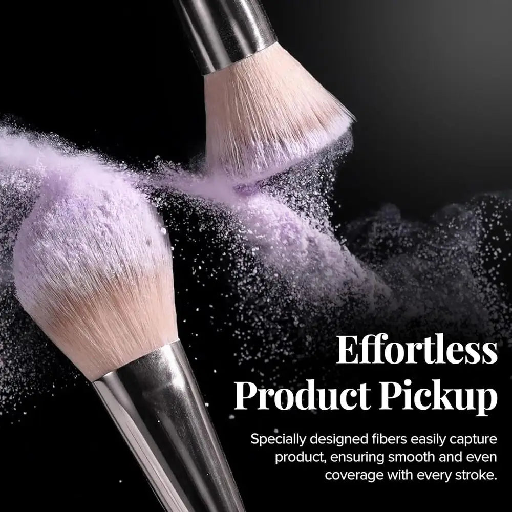 12pc Makeup Brush Set | Natural Hair-Like Professional Makeup Brushes | Comes With CollectBox & Elegant Black Leather Storage Po