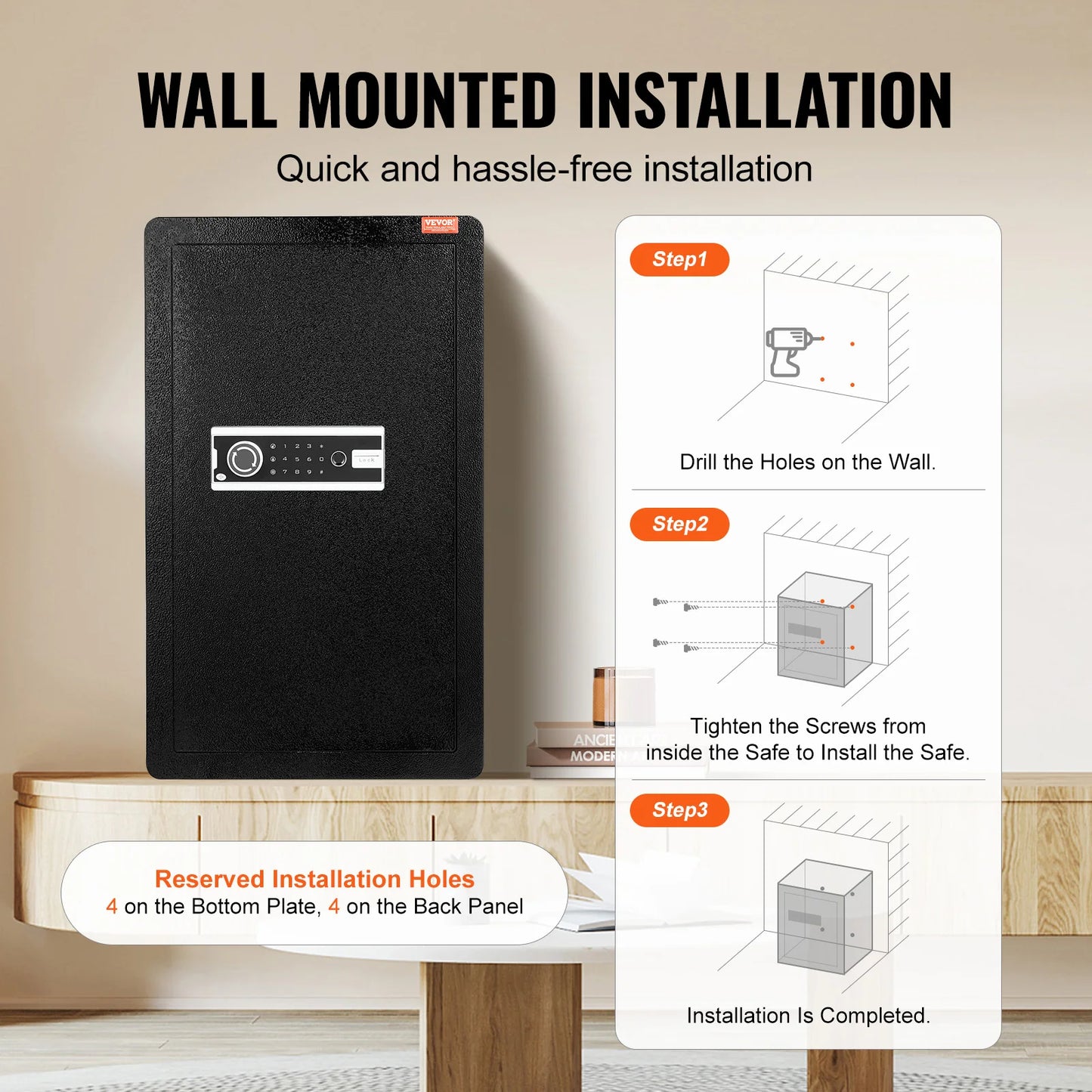 SucceBuy Fireproof Safe Box With Biometric Fingerprint Lock And PasswordProtectionPlus