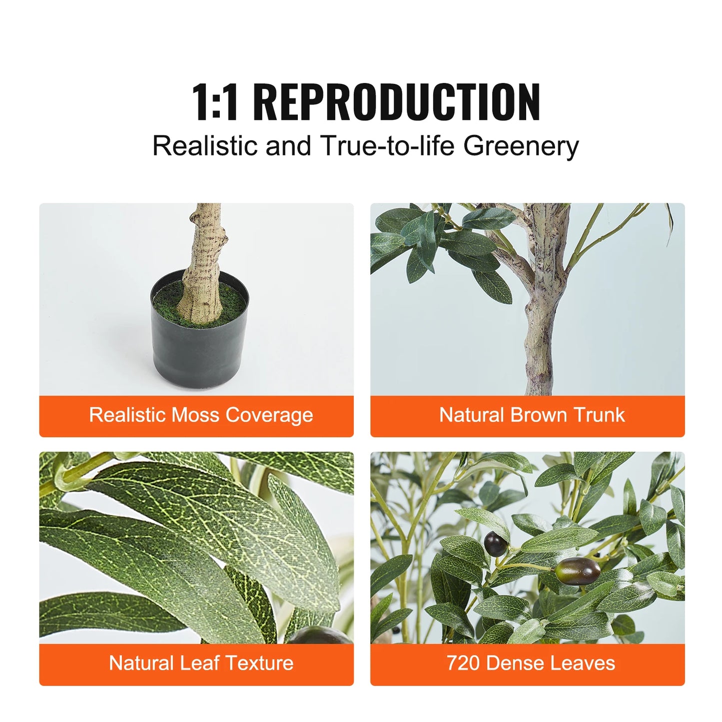 NONECN Artificial Olive Tree Indoor Faux Plant Low Maintenance