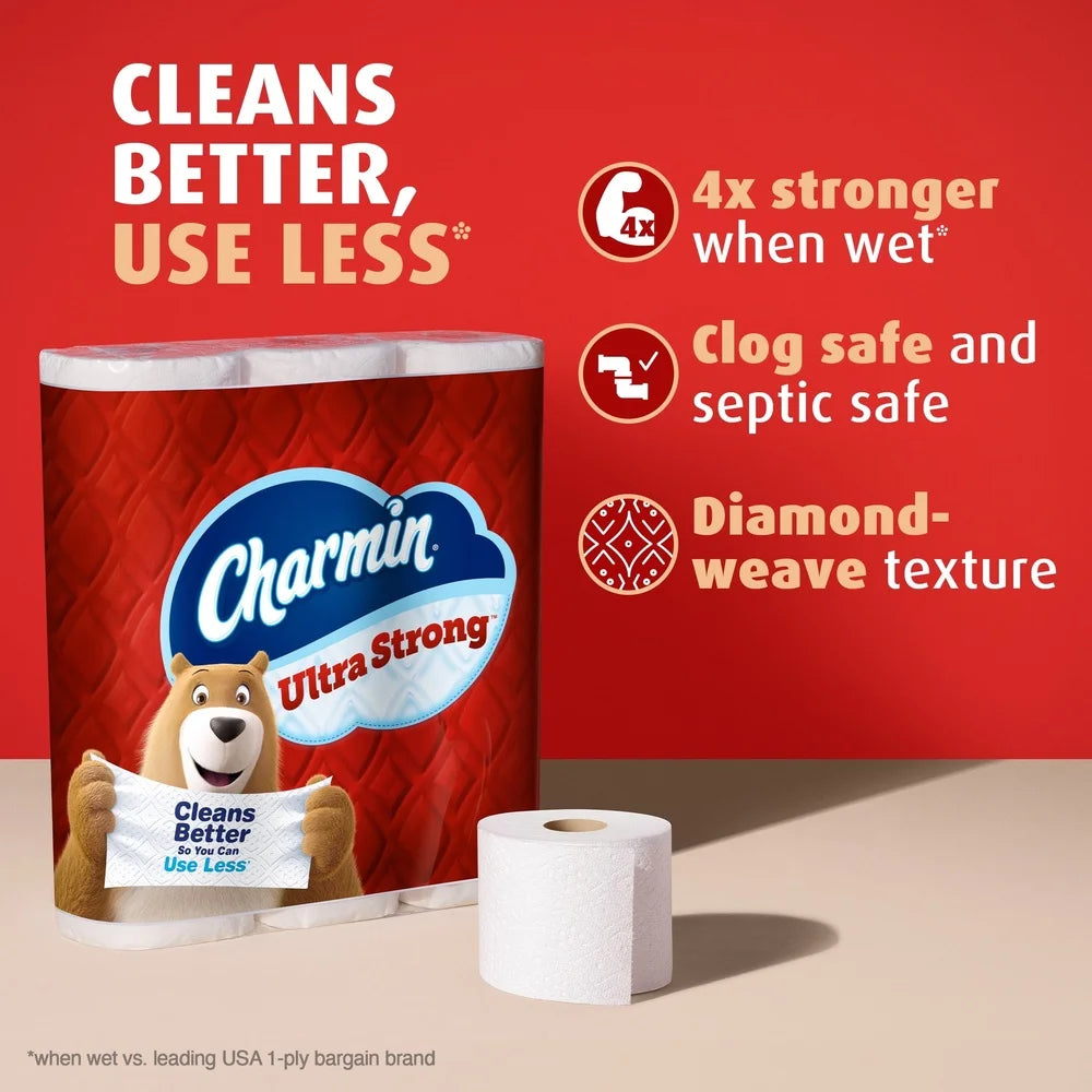 UltraStrong TwoPly ToiletTissue SixMegaRolls Unscented SepticSafe Perforated DiamondWeave Texture