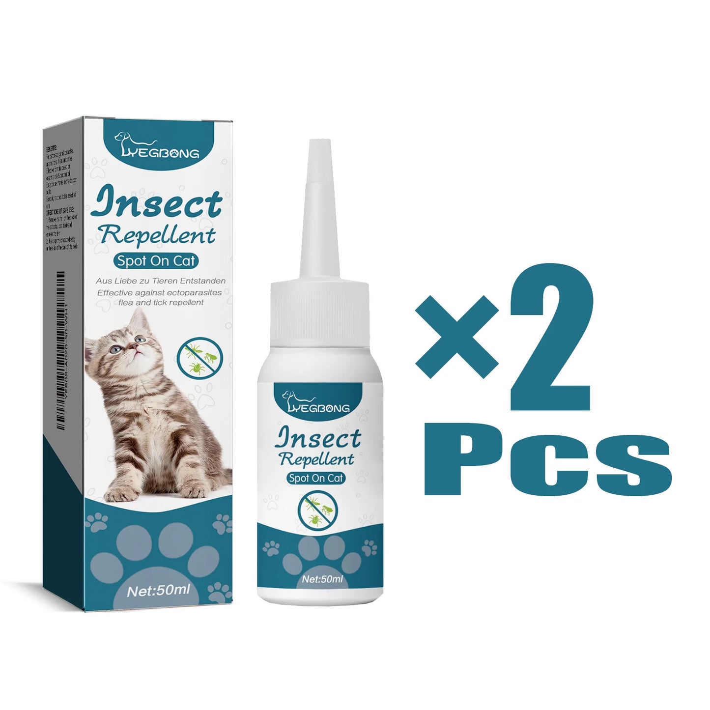 YEGBONG Pet Anti Flea and Tick Drops for Cats and Dogs
