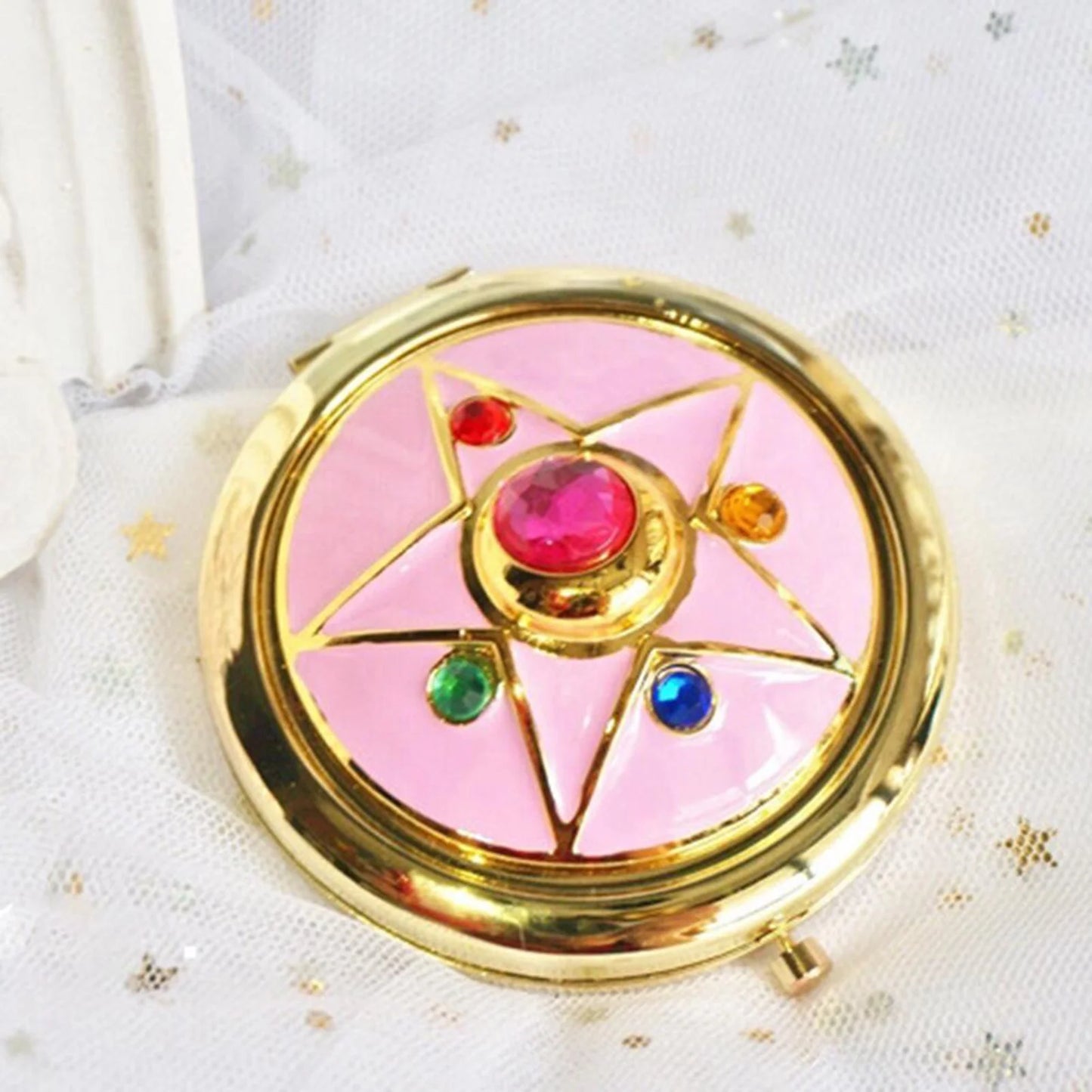 Anime Makeup Mirror Star Crystal Folded Mirror Cosplay Prop