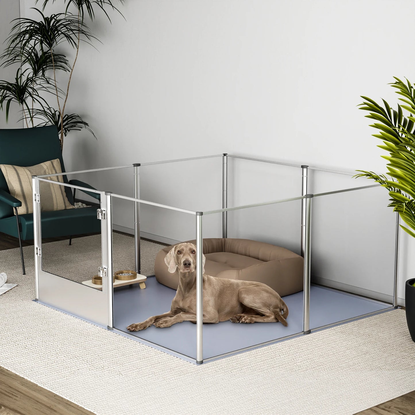 BINGOPAW Dog Playpen Acrylic Kennel Fence for Pets