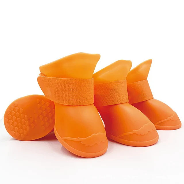Waterproof Rain Shoes For Dogs And Cats Anti Slip Rubber Boots 4 Pack