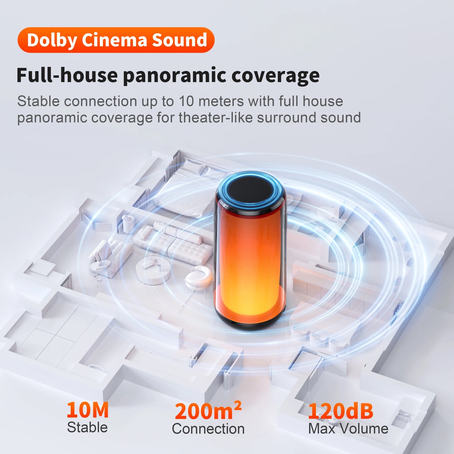 QERE Bluetooth Speaker Hi Res 10W Portable Wireless IPX5 Waterproof