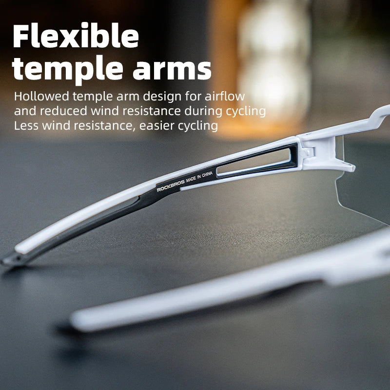 ROCKBROS Cycling Glasses Photochromic Polarized Lenses UV400 Protection Eyewear Elite