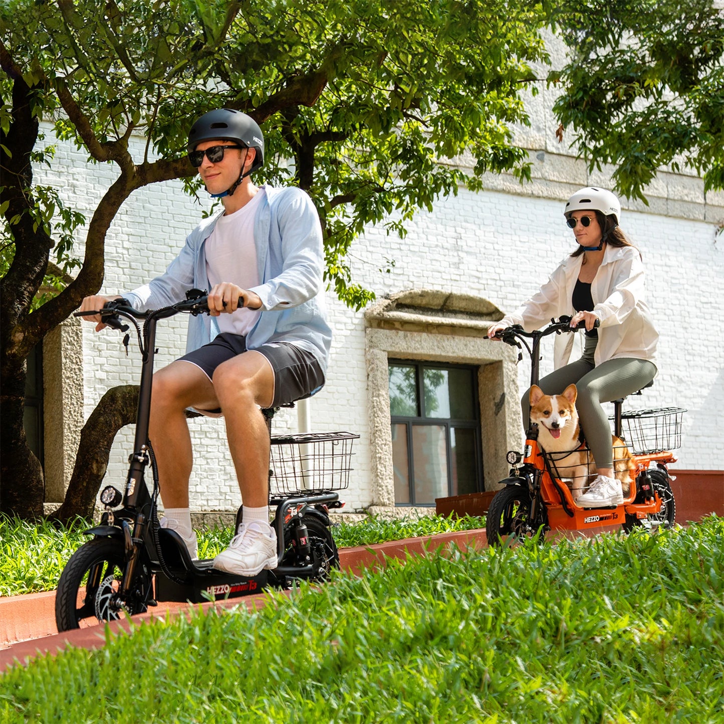 HEZZO 500W 48V Electric Scooter Foldable With Basket For Commute