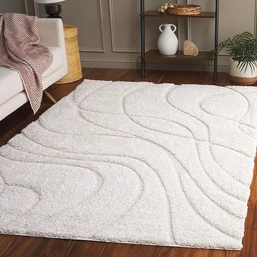 Heart Pattern Non Shedding Easy Care Machine Made Area Rug For High Traffic Living Rooms