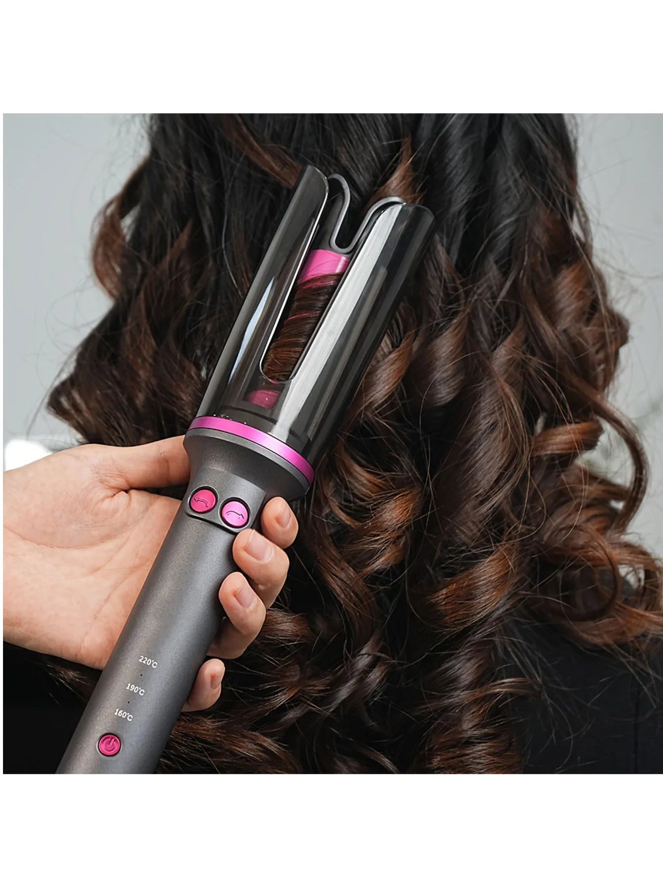 32mm Negative Ion Automatic Hair Curler - Large Wave Styling Tool with Buzzer Reminder & Burn Protection, Suitable for All Ha