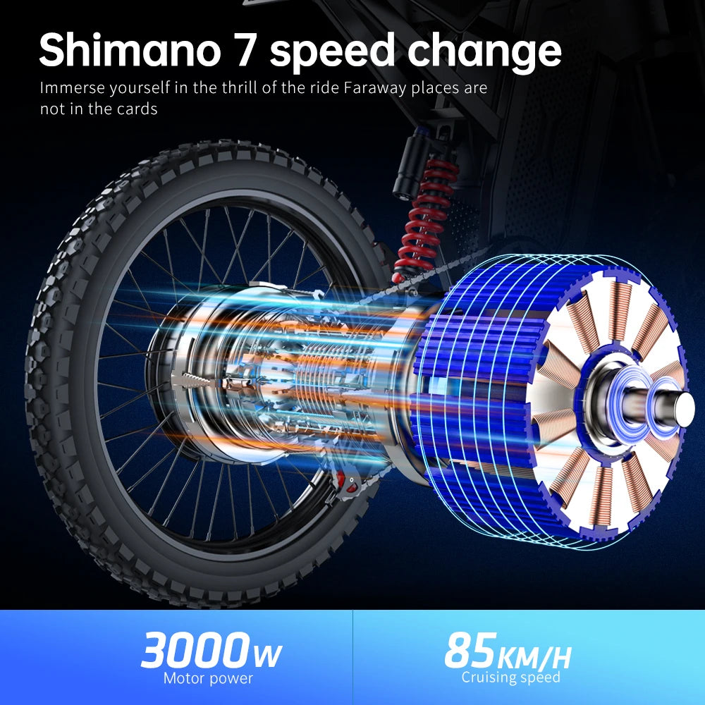 EKX X21 Max Electric Offroad Ebike 3000W Brushless Motor