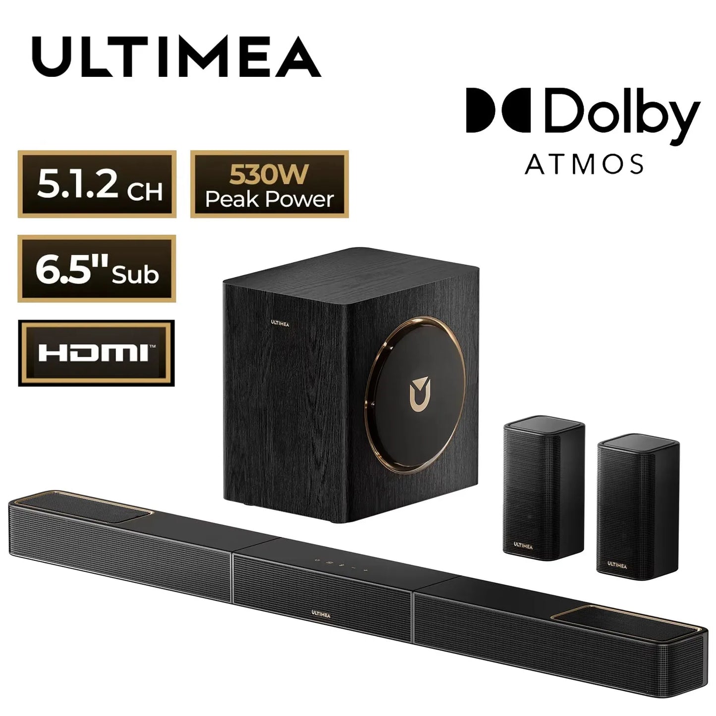 ULTIMEA Skywave X40 5.1.2ch Dolby Atmos Wireless Surround Sound System