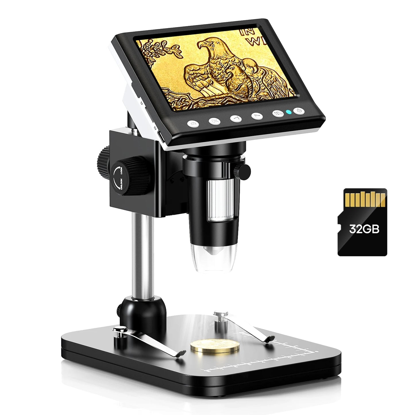 Hayve Digital Microscope 1000X With Eight LEDs PC View