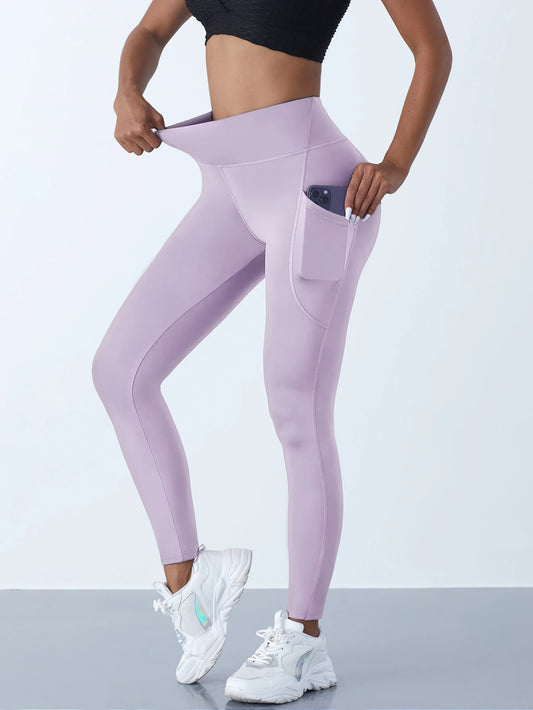 High Waist Women Leggings Yoga Pants With Pockets For Running
