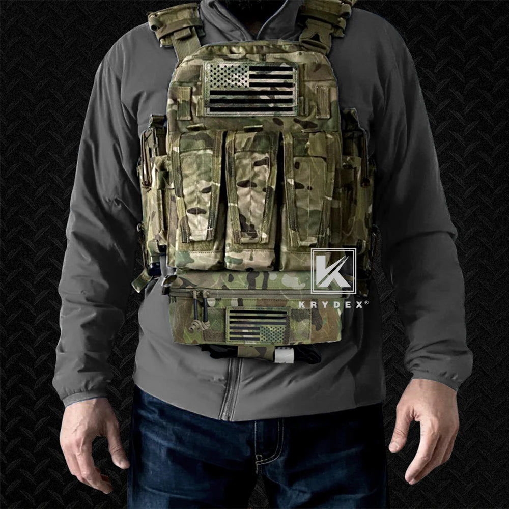 KRYDEX Tactical Vest Chest Mini Dangler Drop Pouch For JPC