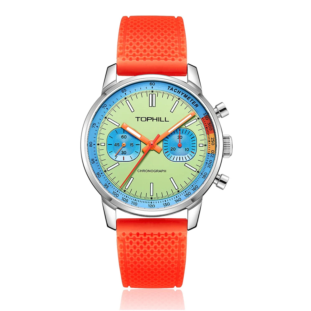 TOPHILL Chronograph Pilots Watch Seagull ST1901 Movement