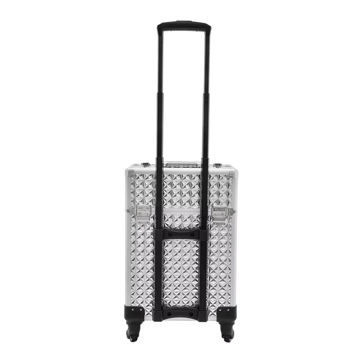 BYMAOCAR Travel Beauty Luggage W/Trolley Lock, Rolling Makeup Train Case, Portable Makeup Organizer Suitcase