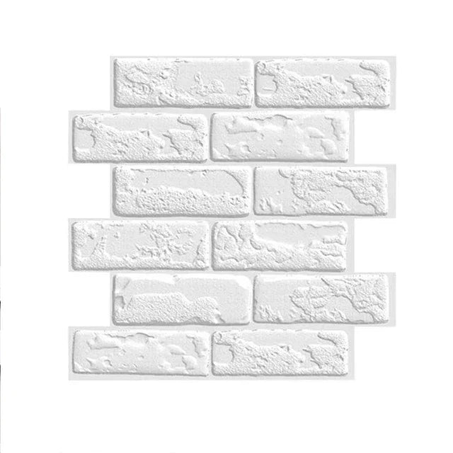 3D Imitation Brick Wall Stickers Waterproof Self Adhesive Wallpaper For Living Room and Kitchen Decor