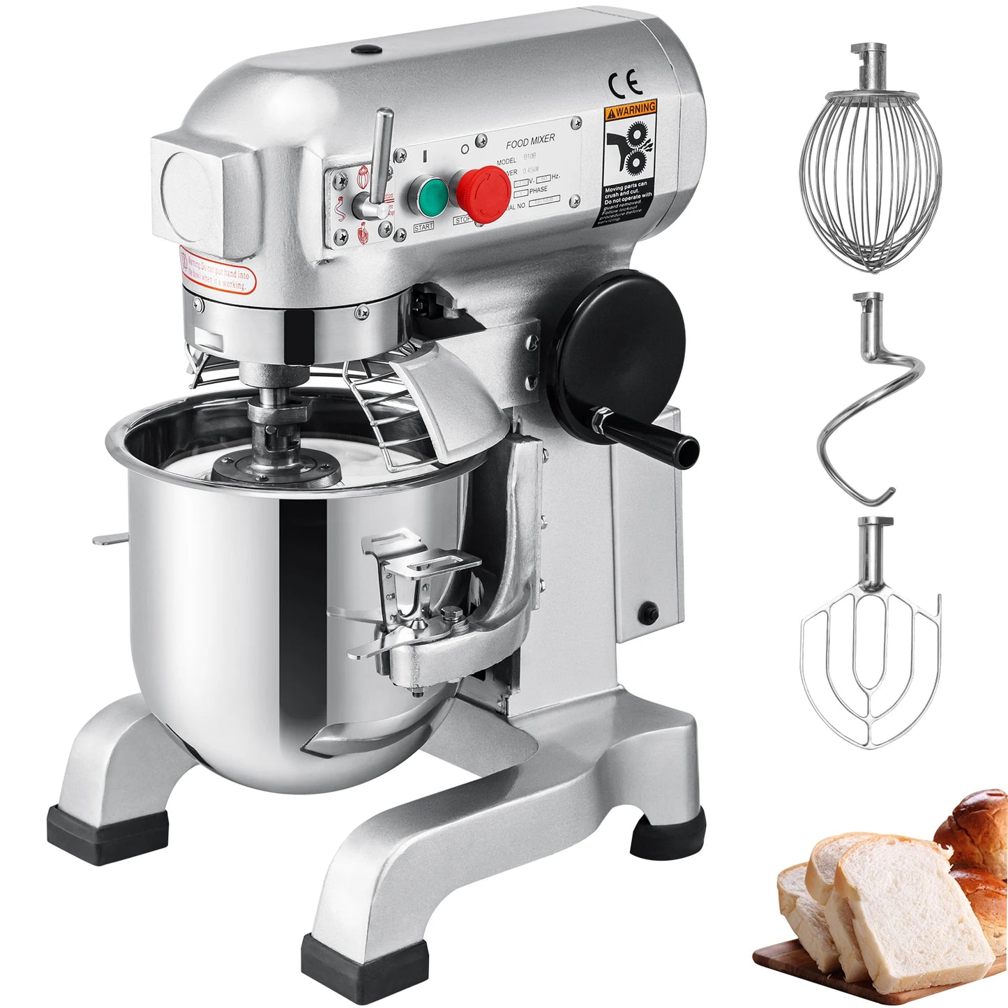 SucceBuy 10 15 20 30L Electric Dough Machine Stainless Steel Commercial Cream  Whisk Mixer Processor Kitchen Food Stand Blender