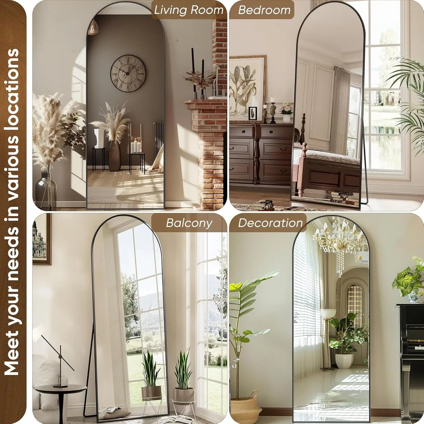 Antok Floor Mirror With Stand For Bedroom And Living Room