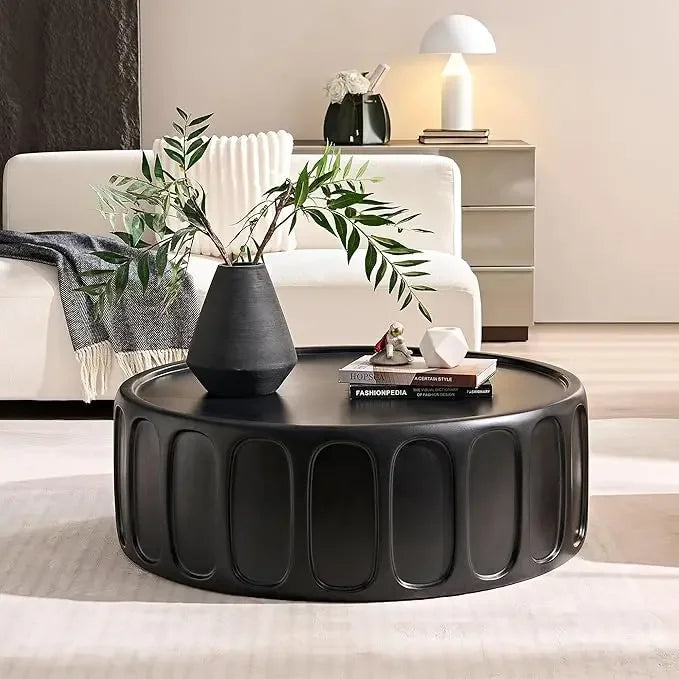 Travertine Patterned Square Coffee Table Modern Minimalist Living Room HiddenStorage