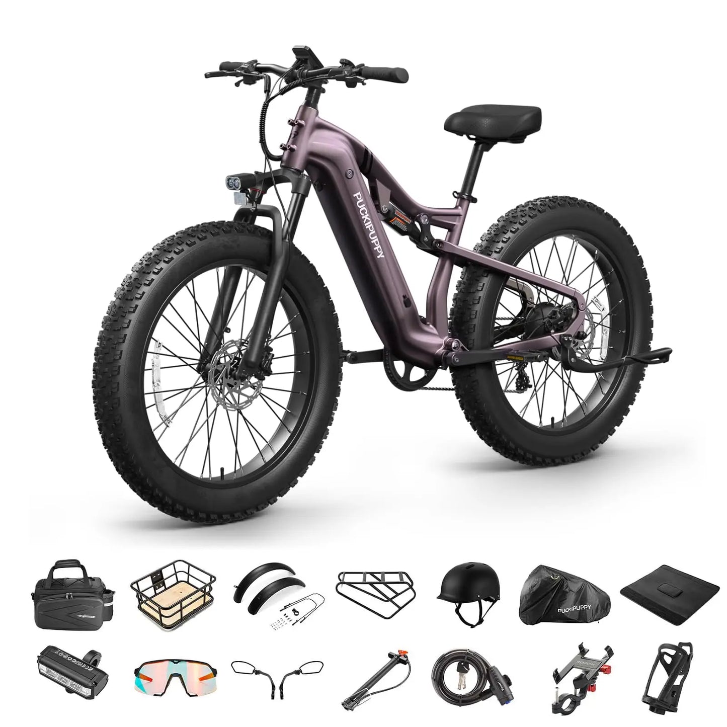 PUCKIPUPPY Labrador Pro Electric Mountain Bike 1350W 48V 20Ah