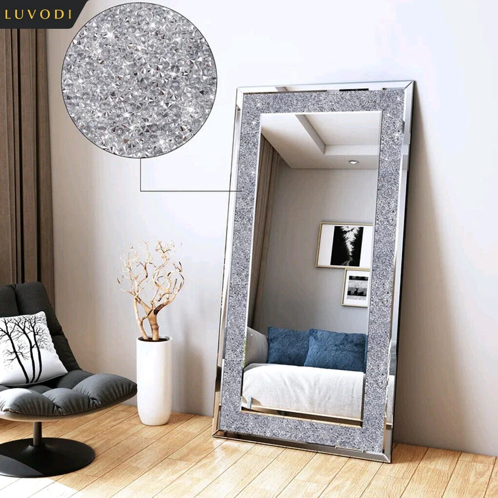 LUVODI Crystal Rhinestone Vanity Mirror Wall Mounted Dressing For LuxuryHotelsAndSuites