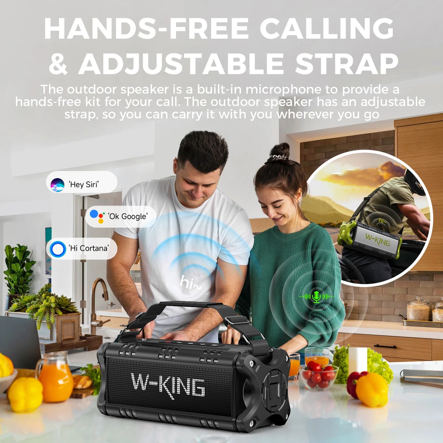 W King Bluetooth Speaker 90W Peak 50W RMS IPX6 Waterproof