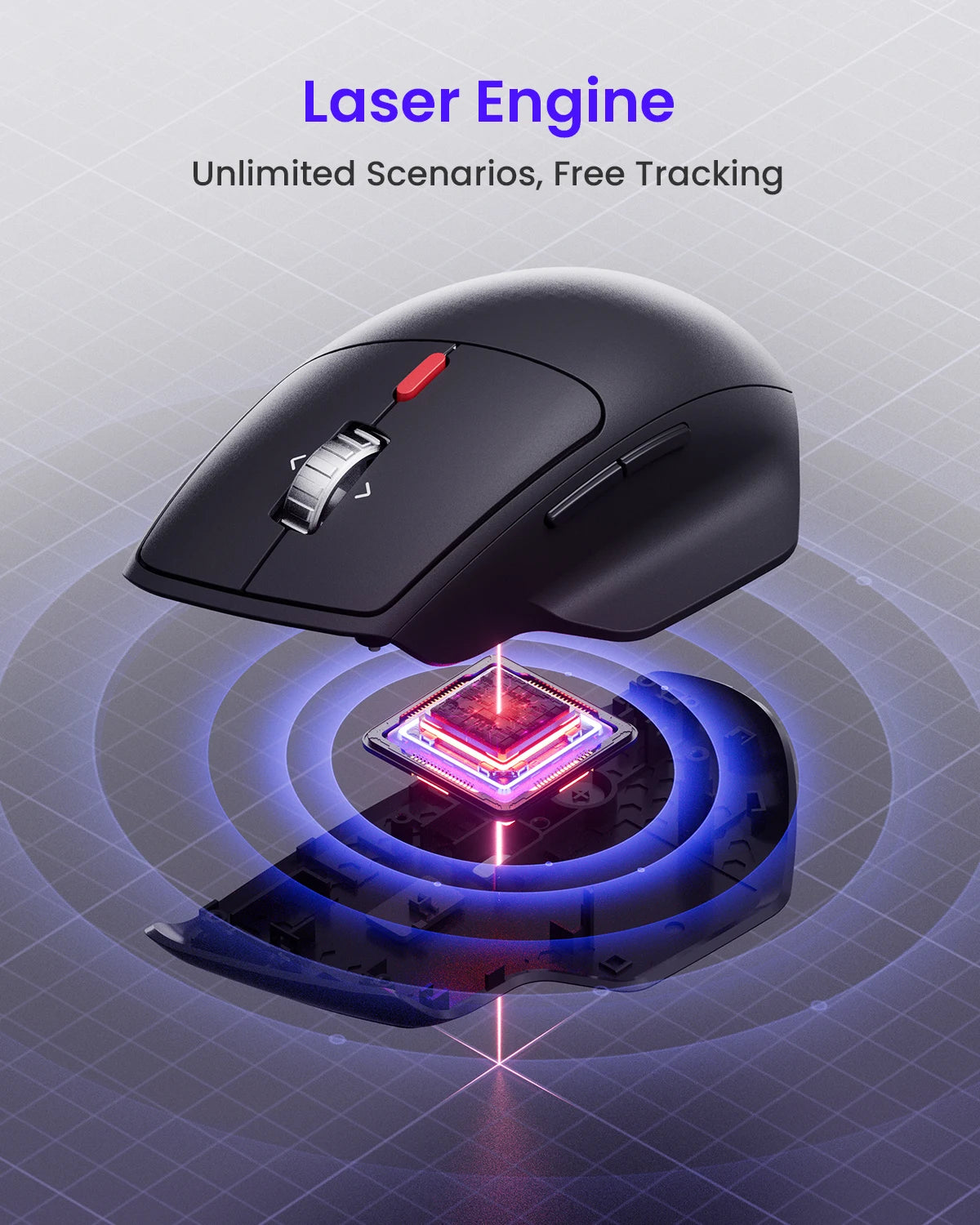 WEGEAR Ergonomic Wireless Mouse Bluetooth 5.0 And 2.4G Dual Mode