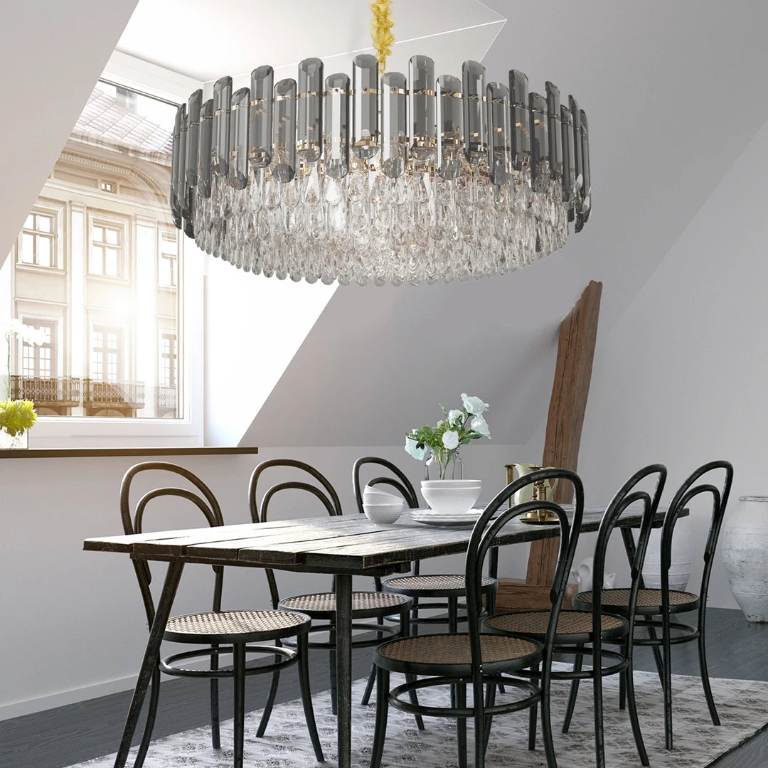 Vrygle 4-Layer Crystal Chandelier 3-Light Pendant Lamp