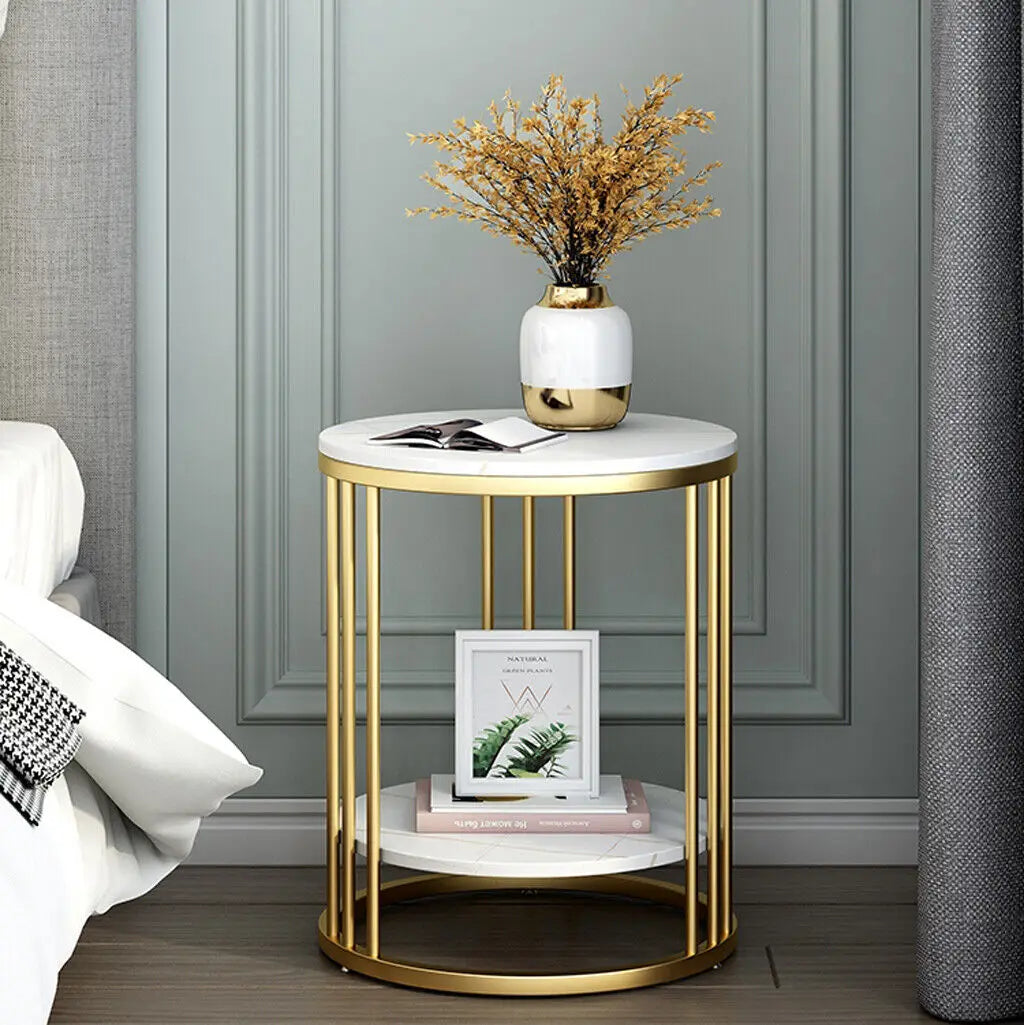 Wisfor Round Side Table Nightstand Jewellery Storage
